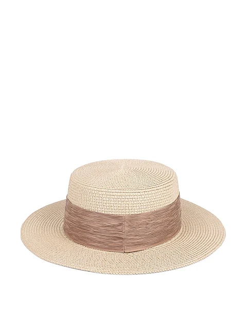 Шляпа из соломы молочная - фото 2 - Miraton