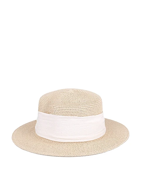 Шляпа из соломы молочная - фото 1 - Miraton