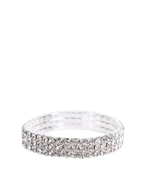 Жіночий браслет з кристалами в сріблі - фото 1 - Miraton