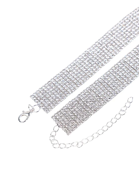 Чокер зі страз у сріблі - фото 2 - Miraton