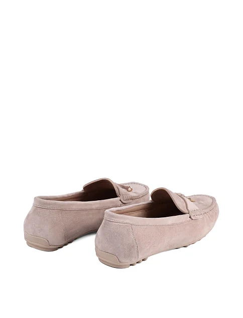 Женские мокасины Attizzare велюровые бежевые - фото 4 - Miraton