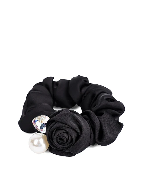 Резинка для волосся з намистинами чорна - фото 1 - Miraton