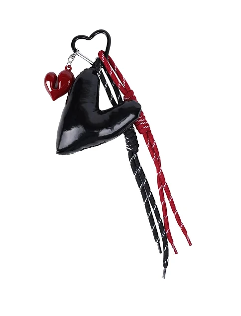 Підвіска-брелок для сумочки шнурки та сердечка різнокольорові - фото 1 - Miraton