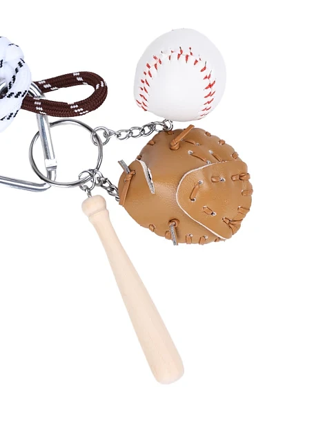 Брелок для сумочки шнурки і підвіски-бейсбол різнокольорові - фото 2 - Miraton