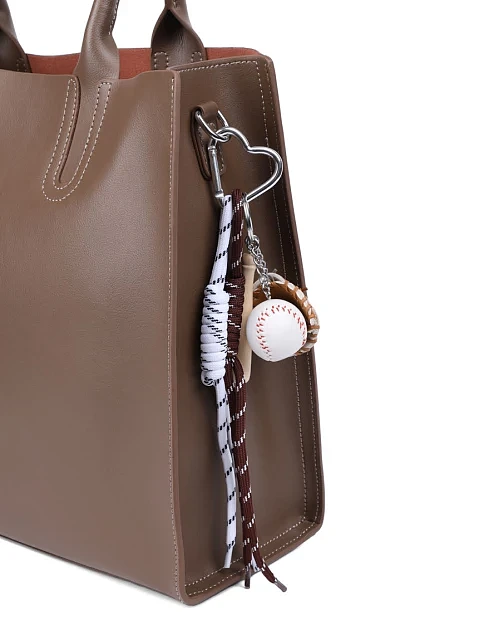 Брелок для сумочки шнурки і підвіски-бейсбол різнокольорові - фото 3 - Miraton