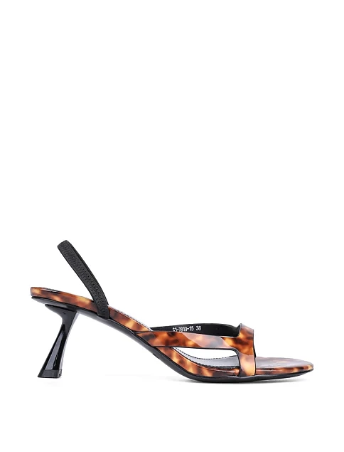 Женские босоножки MIRATON лаковые леопардовые - фото 1 - Miraton