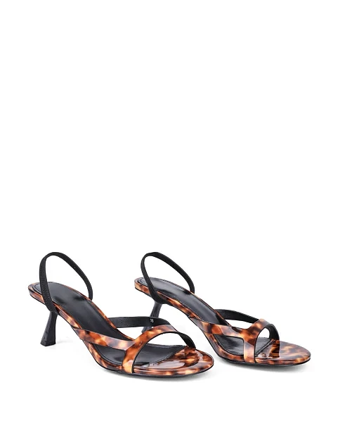 Женские босоножки MIRATON лаковые леопардовые - фото 3 - Miraton