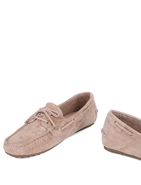 Женские мокасины Attizzare велюровые коричневые - фото 3 - Miraton