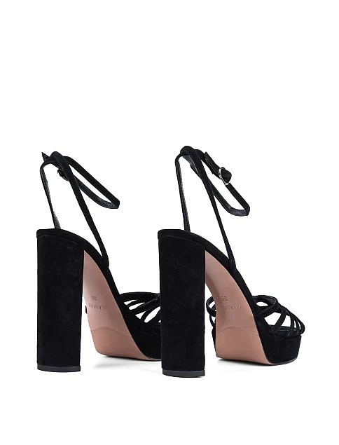 Женские босоножки Mia May велюровые черные - фото 5 - Miraton