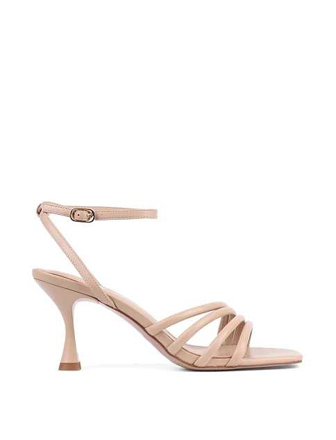 Женские босоножки MIRATON кожаные бежевые - фото 1 - Miraton