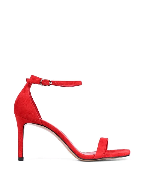 Женские босоножки MiaMay велюровые красные - фото 1 - Miraton