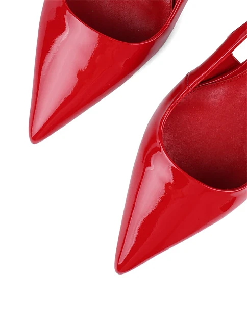 Женские туфли слингбеки MIRATON лаковые красные - фото 5 - Miraton