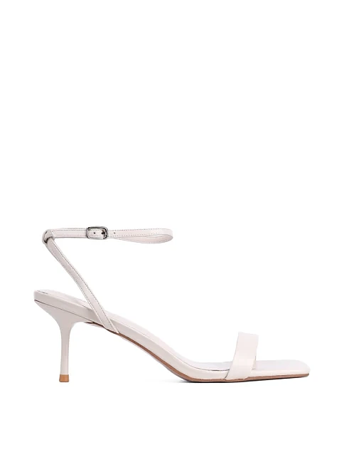 Женские босоножки MIRATON кожаные рисового цвета - фото 1 - Miraton