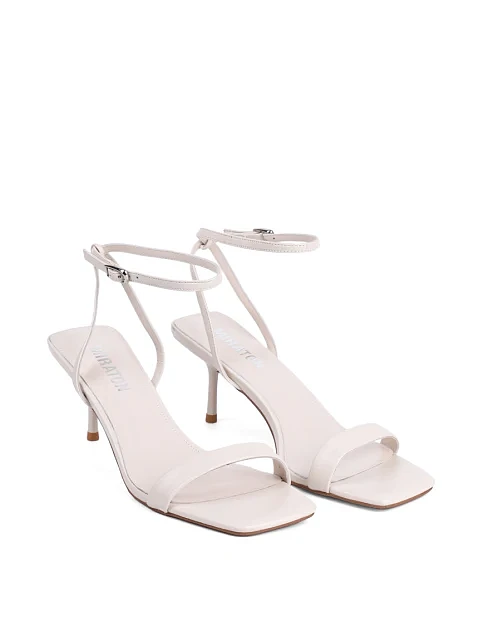 Женские босоножки MIRATON кожаные рисового цвета - фото 3 - Miraton