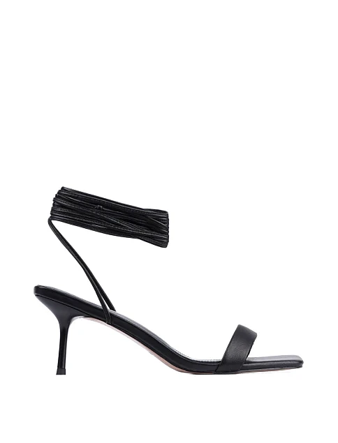 Женские босоножки MIRATON кожаные черные - фото 1 - Miraton