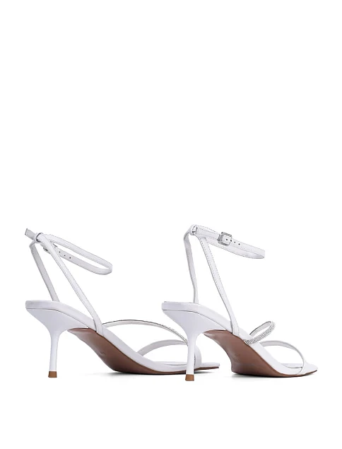 Женские босоножки MIRATON кожаные белые - фото 5 - Miraton