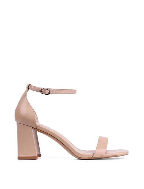 Женские босоножки Attizzare кожаные бежевые - фото 1 - Miraton