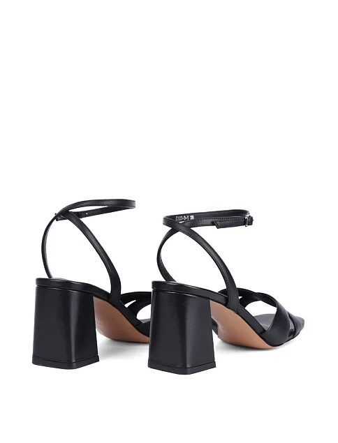 Женские босоножки Attizzare кожаные черные - фото 4 - Miraton