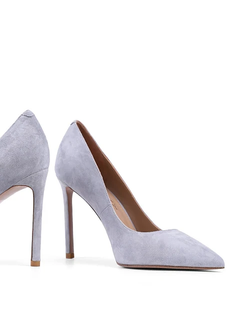 Женские туфли лодочки Mia May велюровые голубые - фото 2 - Miraton