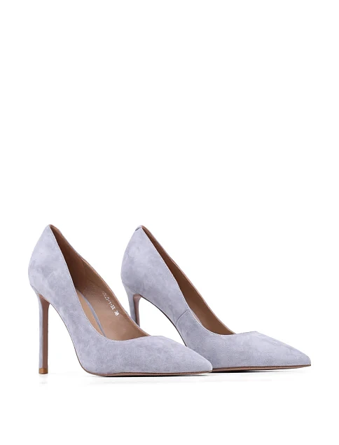 Женские туфли лодочки Mia May велюровые голубые - фото 3 - Miraton