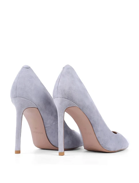 Женские туфли лодочки Mia May велюровые голубые - фото 4 - Miraton