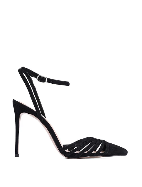 Женские туфли слингбеки MiaMay велюровые черные - фото 1 - Miraton