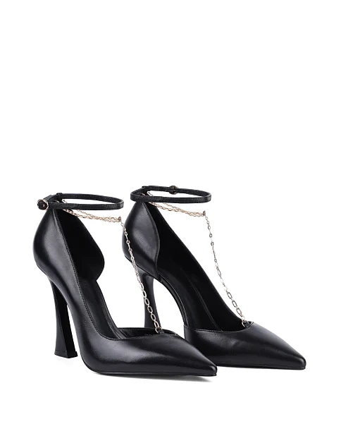 Женские туфли MIRATON кожаные черные - фото 3 - Miraton