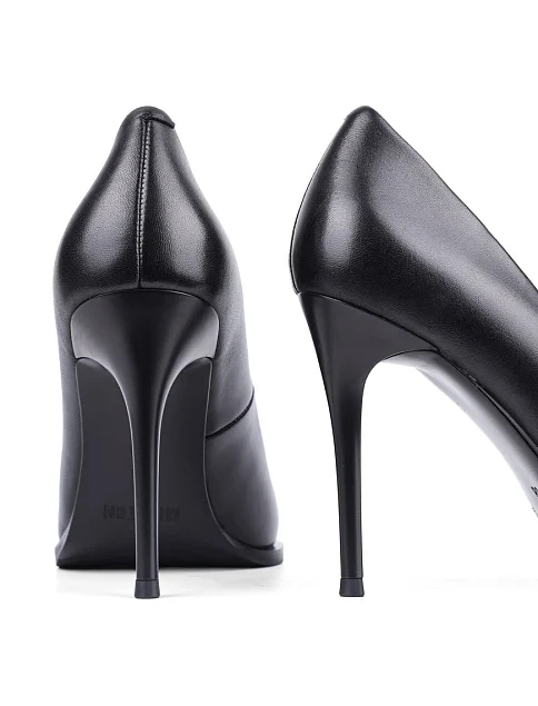 Женские туфли лодочки MIRATON кожаные черные - фото 2 - Miraton