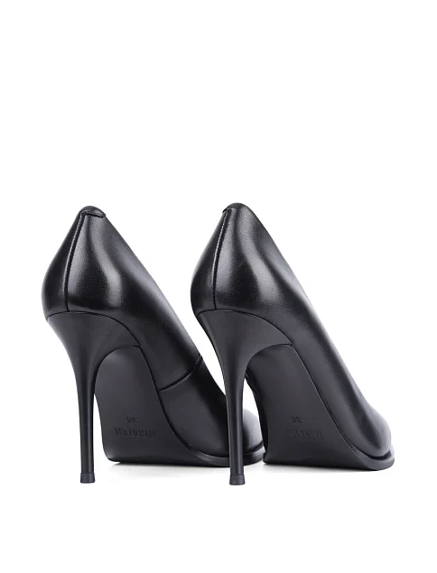 Женские туфли лодочки MIRATON кожаные черные - фото 4 - Miraton