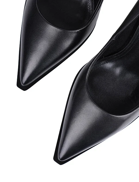 Женские туфли лодочки MIRATON кожаные черные - фото 5 - Miraton