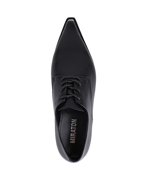 Женские туфли MIRATON кожаные черные - фото 2 - Miraton