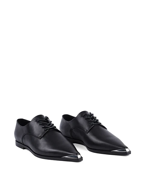 Женские туфли MIRATON кожаные черные - фото 3 - Miraton