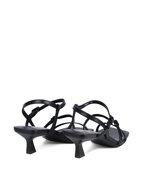 Женские босоножки MIRATON кожаные черные - фото 5 - Miraton