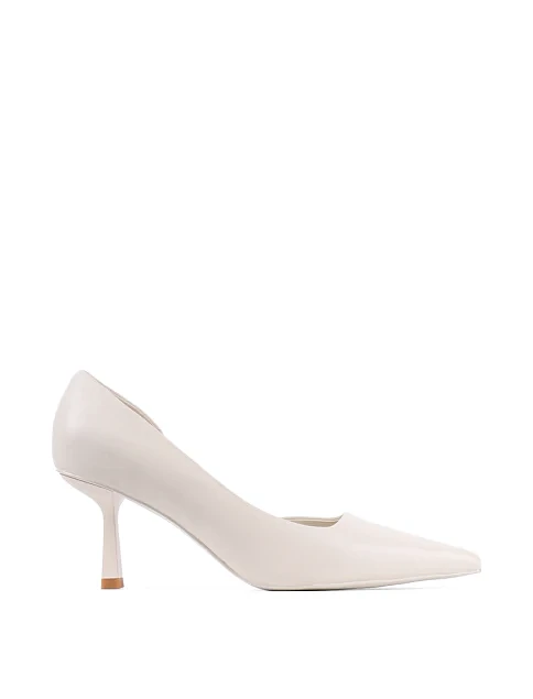 Жіночі туфлі MIRATON шкіряні рисового кольору - фото 1 - Miraton