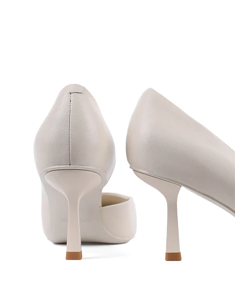 Жіночі туфлі MIRATON шкіряні рисового кольору - фото 3 - Miraton