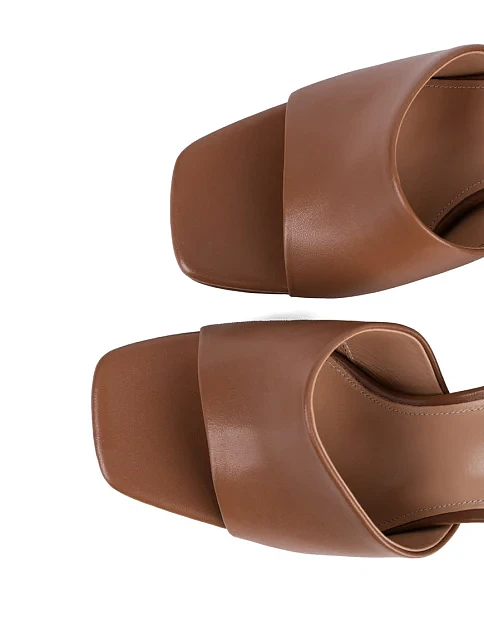 Женские сабо MIRATON кожаные бежевые - фото 5 - Miraton