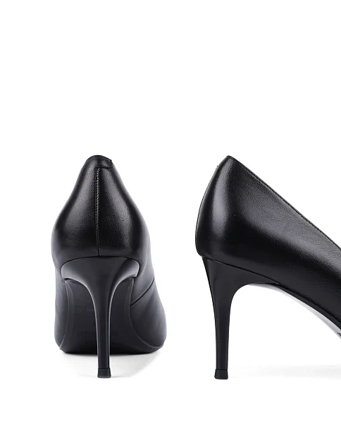 Женские туфли лодочки MIRATON кожаные черные - фото 2 - Miraton