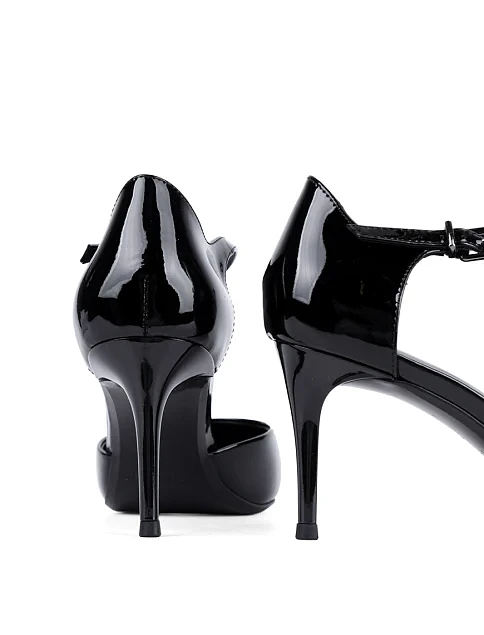 Женские туфли MIRATON лаковые черные - фото 2 - Miraton