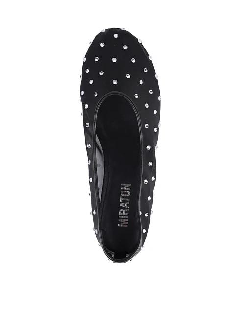 Женские балетки MIRATON из сетки черные - фото 2 - Miraton