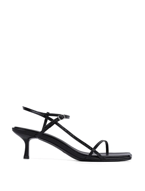 Женские босоножки MIRATON кожаные черные - фото 1 - Miraton