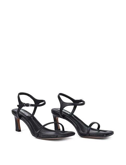 Женские босоножки MIRATON кожаные черные - фото 3 - Miraton