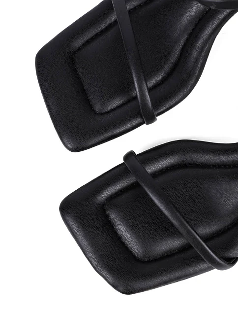 Женские босоножки MIRATON кожаные черные - фото 5 - Miraton