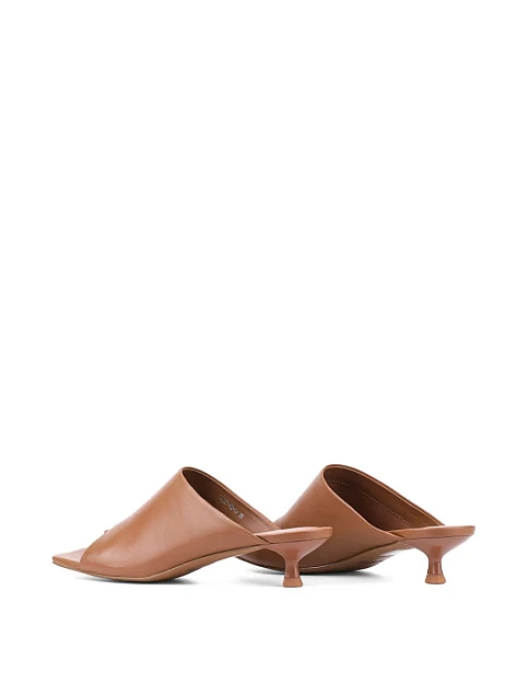 Женские сабо MIRATON кожаные коричневые - фото 4 - Miraton