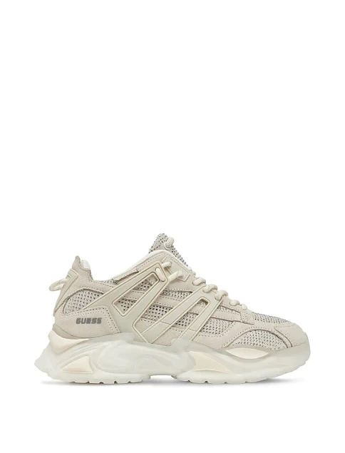 Женские кроссовки Guess из искусственной кожи бежевые - фото 1 - Miraton