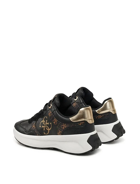 Женские кроссовки Guess из экокожи черные - фото 3 - Miraton