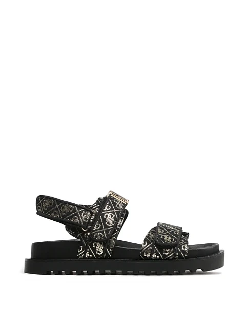 Женские сандалии Guess из экокожи черные - фото 1 - Miraton