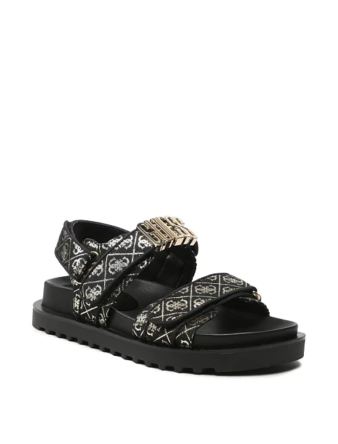 Женские сандалии Guess из экокожи черные - фото 3 - Miraton