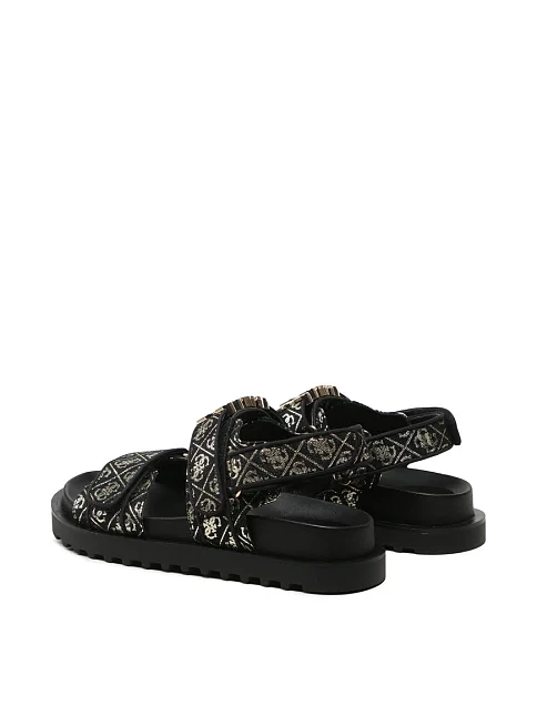 Женские сандалии Guess из экокожи черные - фото 4 - Miraton