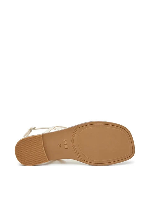 Женские сандалии Guess из экокожи бежевые - фото 5 - Miraton