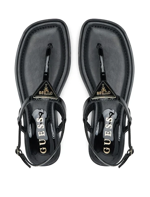 Женские сандалии Guess из экокожи черные - фото 4 - Miraton